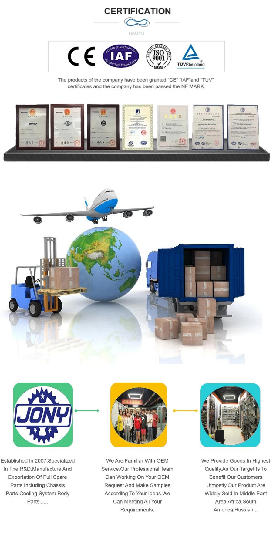 Certification,shipping,our company